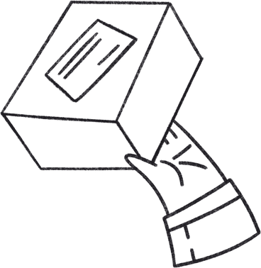Hand and box